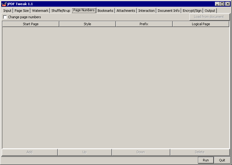 Shuffle/N-up Options